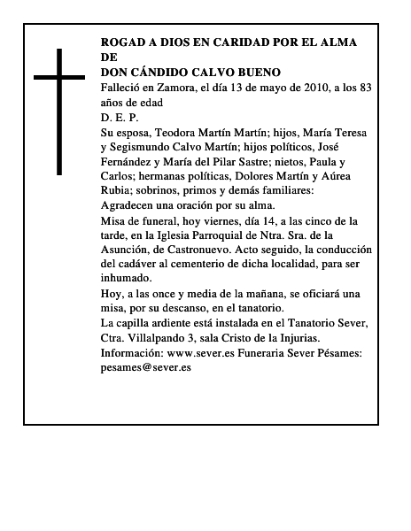 Don Cándido Calvo Bueno
