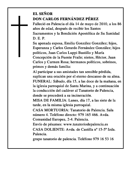 Don Carlos Fernández Pérez