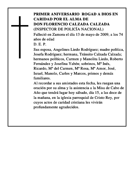 Don Florencio Calzada Calzada