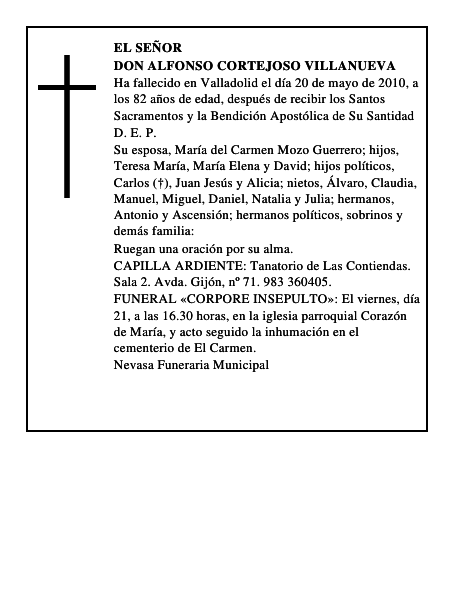 Don Alfonso Cortejoso Villanueva