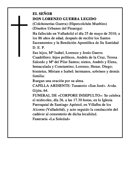 Don Lorenzo Guerra Legido