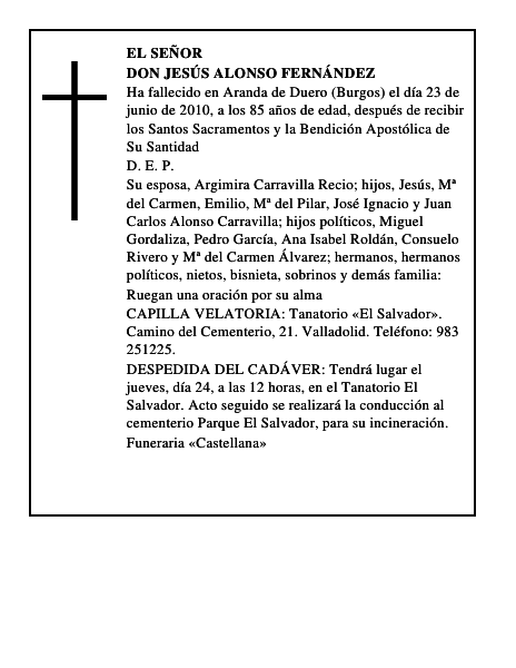 Don Jesús Alonso Fernández