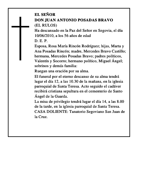 Don Juan Antonio Posadas Bravo