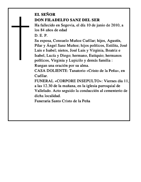 Don Filadelfo Sanz del Ser