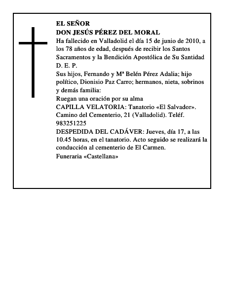 Don Jesús Pérez del Moral