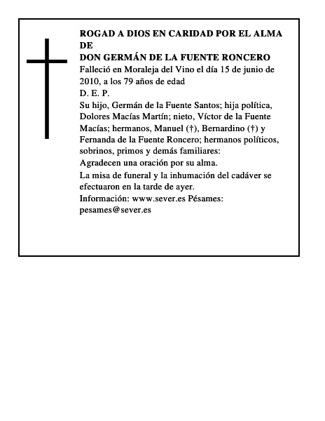 Don Germán de la Fuente Roncero
