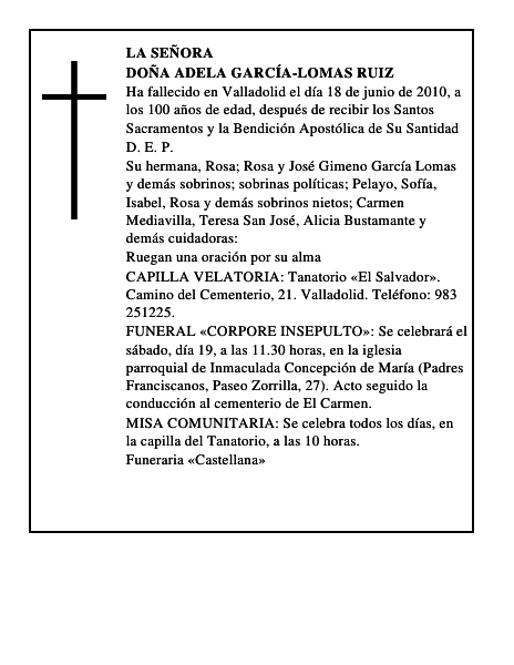 Doña Adela García-Lomas Ruiz