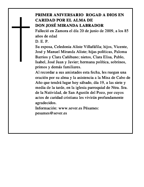 Don José Miranda Labrador