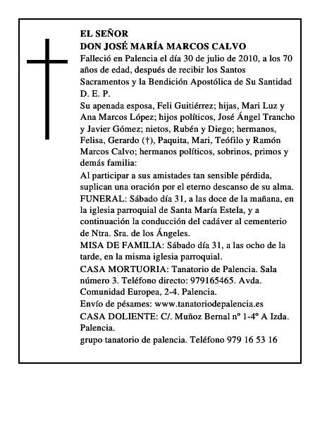 Don José María Marcos Calvo