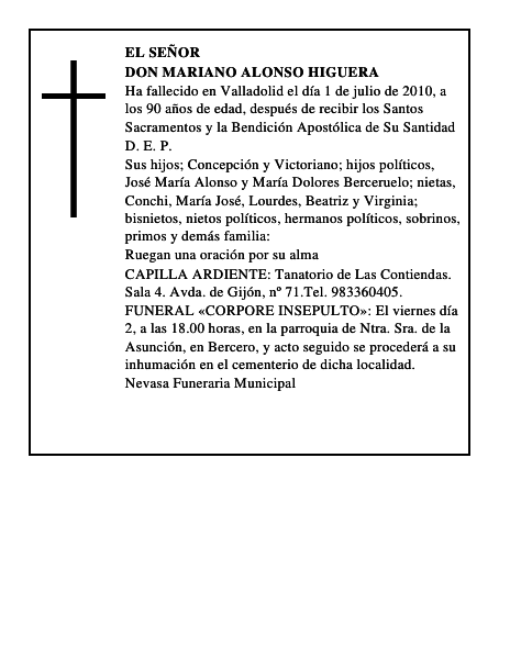 Don Mariano Alonso Higuera