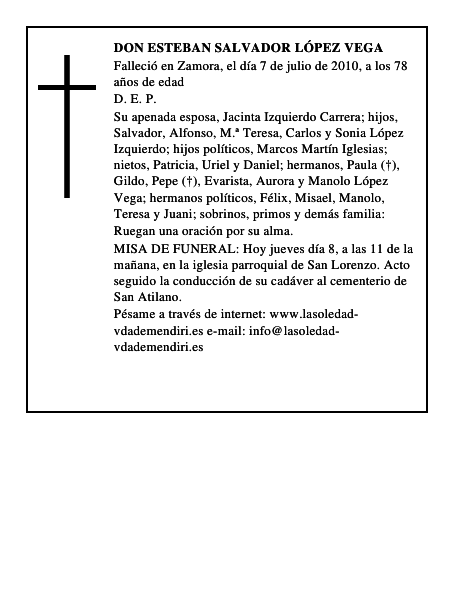 Don Esteban Salvador López Vega