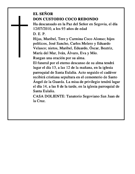 Don Custodio Coco Redondo