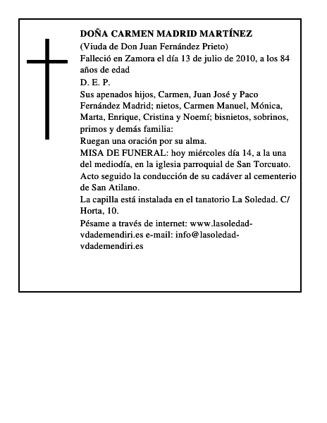 Doña Carmen Madrid Martínez