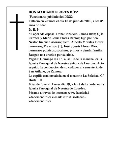 Don Mariano Flores Díez