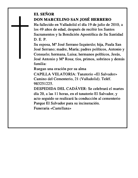 Don Marcelino San José Herrero