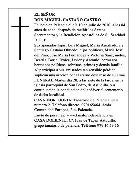 Don Miguel Castaño Castro
