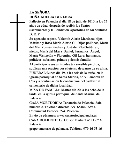 Doña Adelia Gil Lera