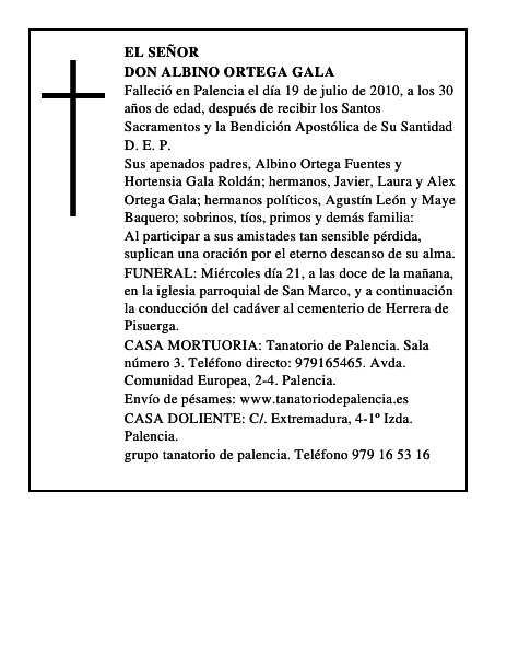 Don Albino Ortega Gala