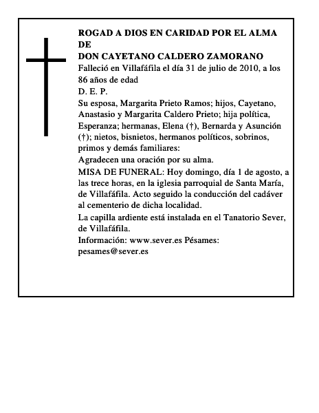 Don Cayetano Caldero Zamorano