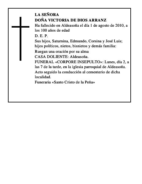 Doña Victoria de Dios Arranz