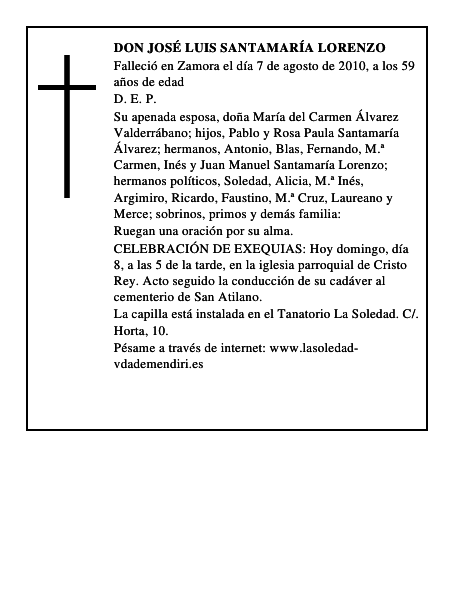 Don José Luis Santamaría Lorenzo