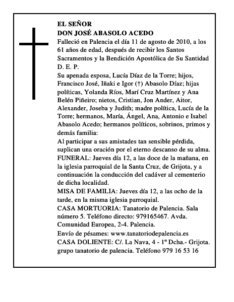 Don José Abasolo Acedo
