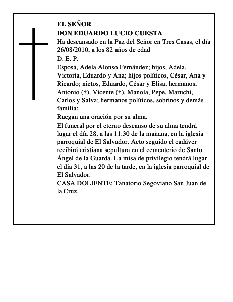 Don Eduardo Lucio Cuesta