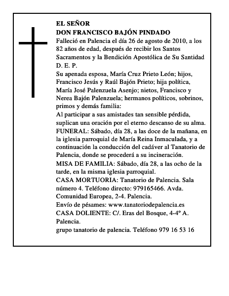 Don Francisco Bajón Pindado