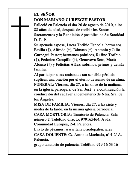 Don Mariano Gurpegui Pastor
