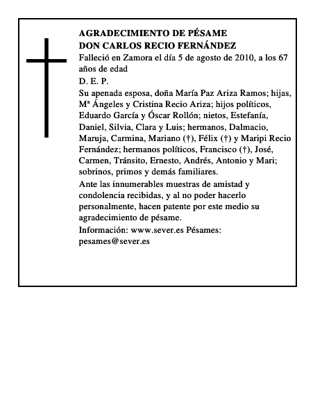 Don Carlos Recio Fernández