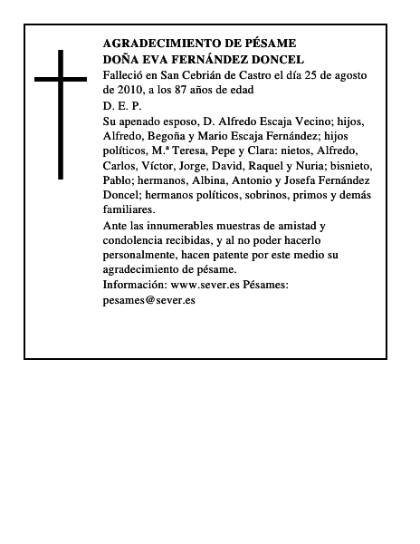 Doña Eva Fernández Doncel