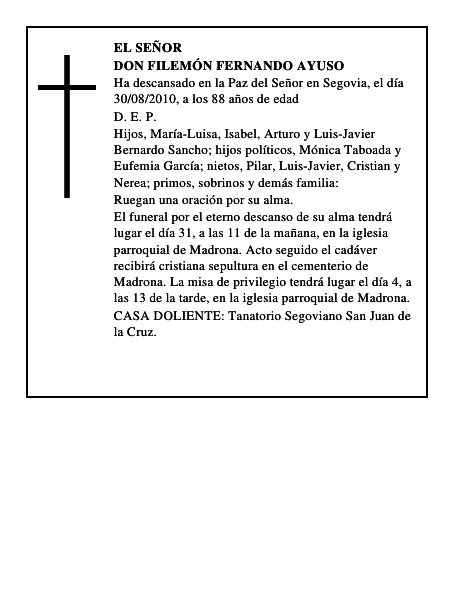 Don Filemón Fernando Ayuso
