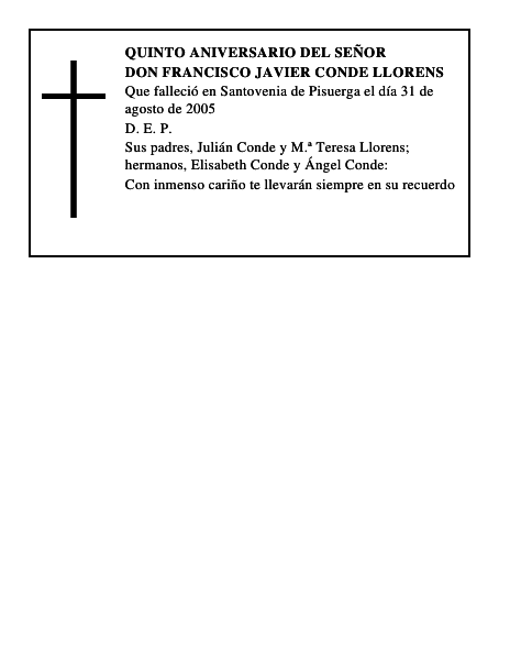 Don Francisco Javier Conde Llorens