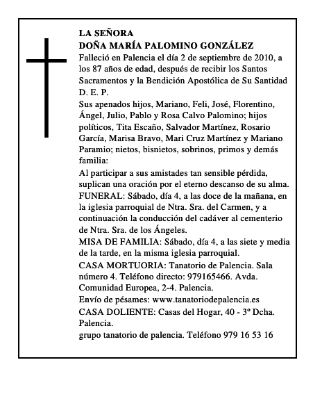 Doña María Palomino González