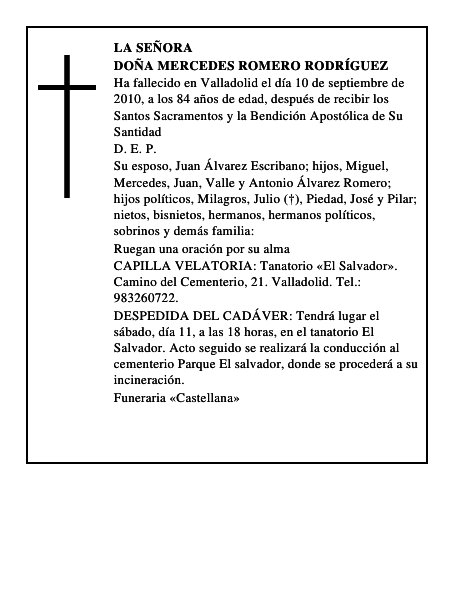 Doña Mercedes Romero Rodríguez