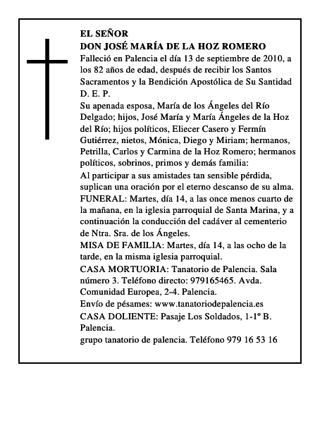 Don José María de la Hoz Romero