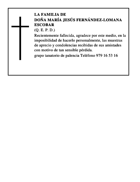 Doña María Jesús Fernández-Lomana Escobar