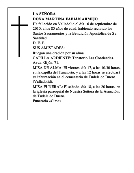 Doña Martina Fabián Armijo