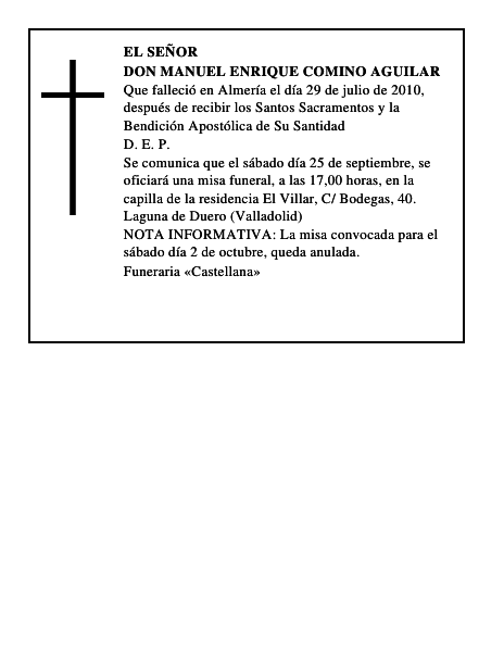 Don Manuel Enrique Comino Aguilar