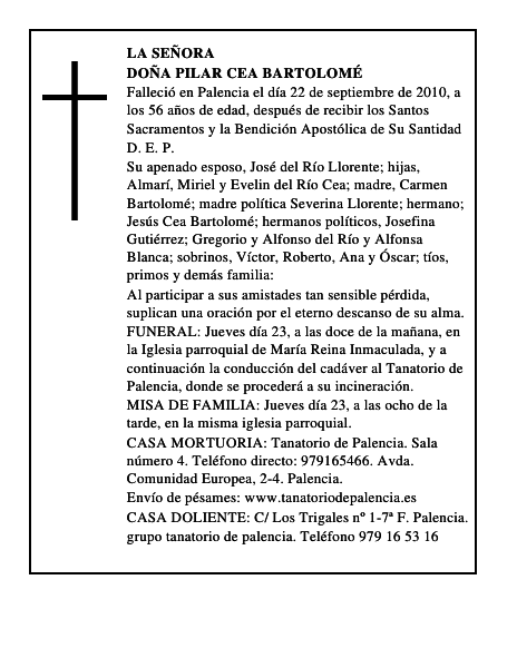 Doña Pilar Cea Bartolomé