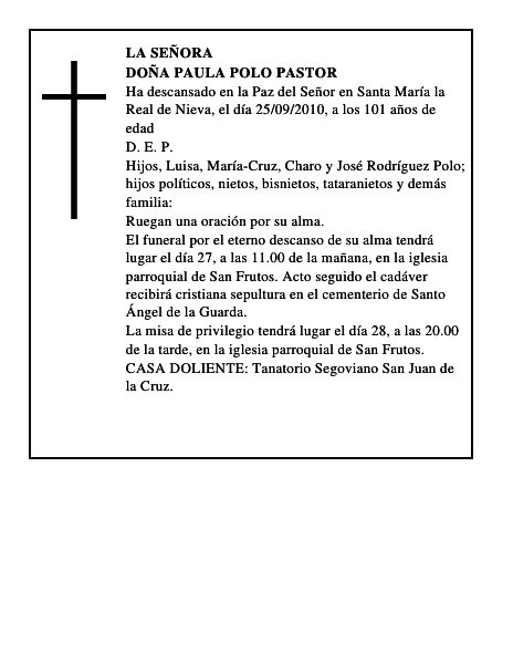 Doña Paula Polo Pastor