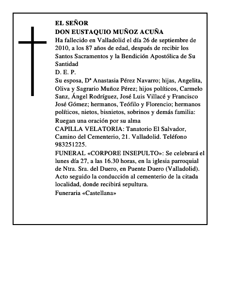Don Eustaquio Muñoz Acuña