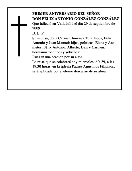 Don Félix Antonio González González
