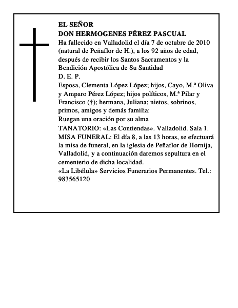 Don Hermogenes Pérez Pascual