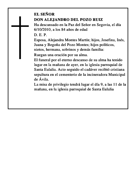 Don Alejandro del Pozo Ruiz