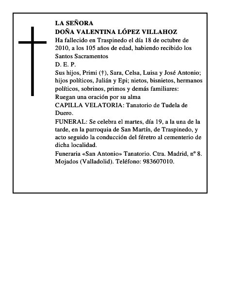 Doña Valentina López Villahoz