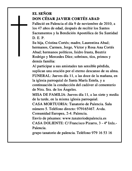 Don César Javier Cortés Abad
