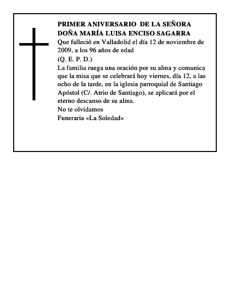 Doña María Luisa Enciso Sagarra