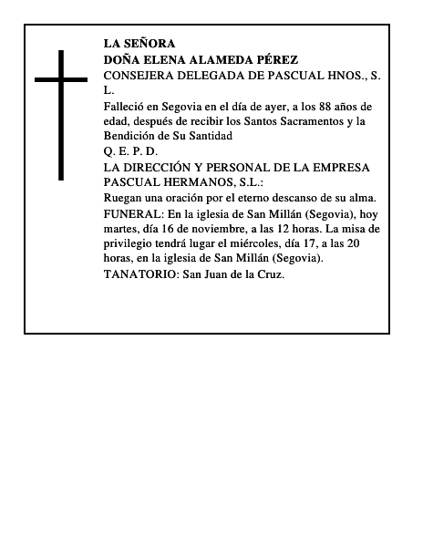 Doña Elena Alameda Pérez