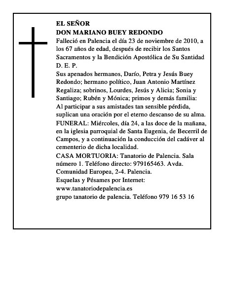 Don Mariano Buey Redondo